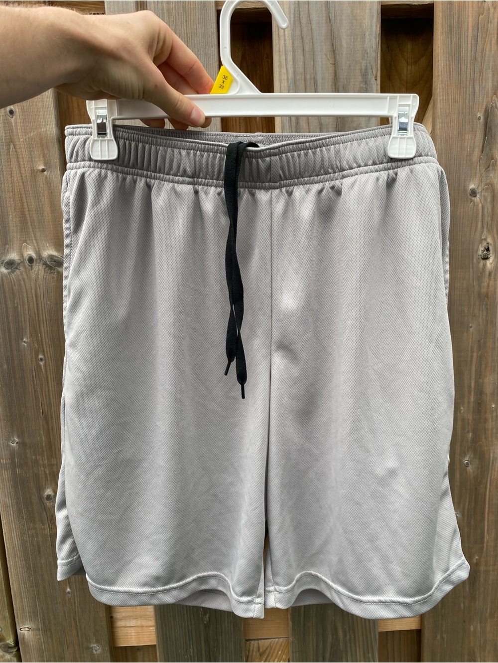 Men's Athletic Drawstring Shorts - Light Gray